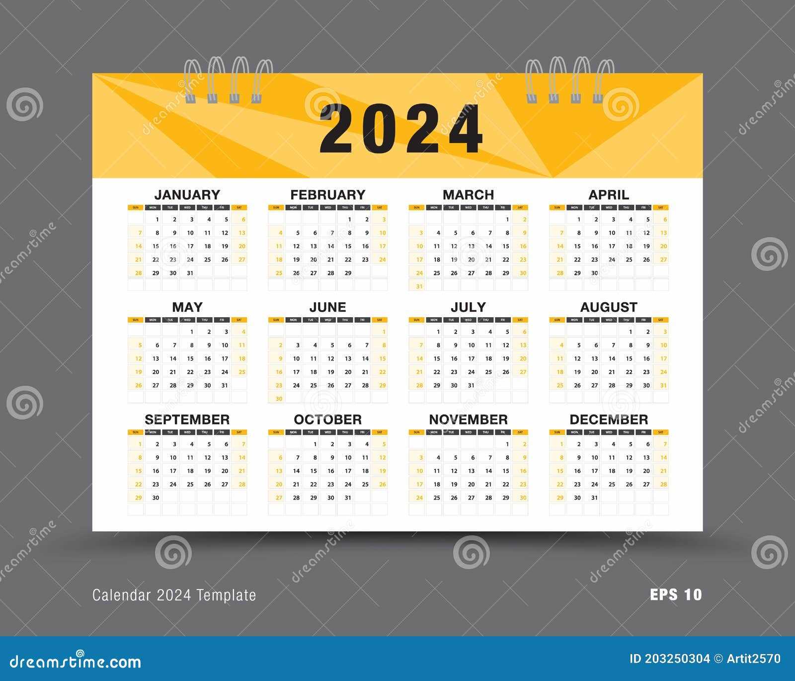 calendar brochure template