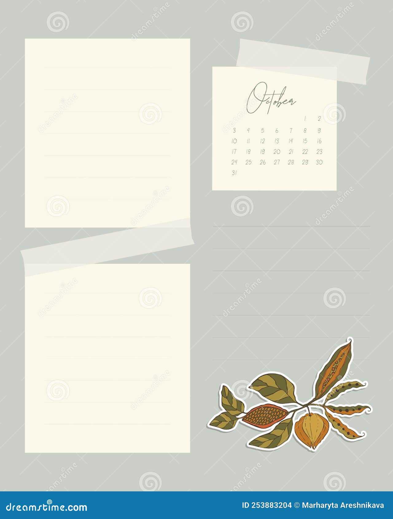 calendar collage template