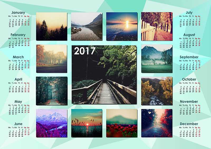 calendar collage template