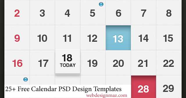 calendar design photoshop template