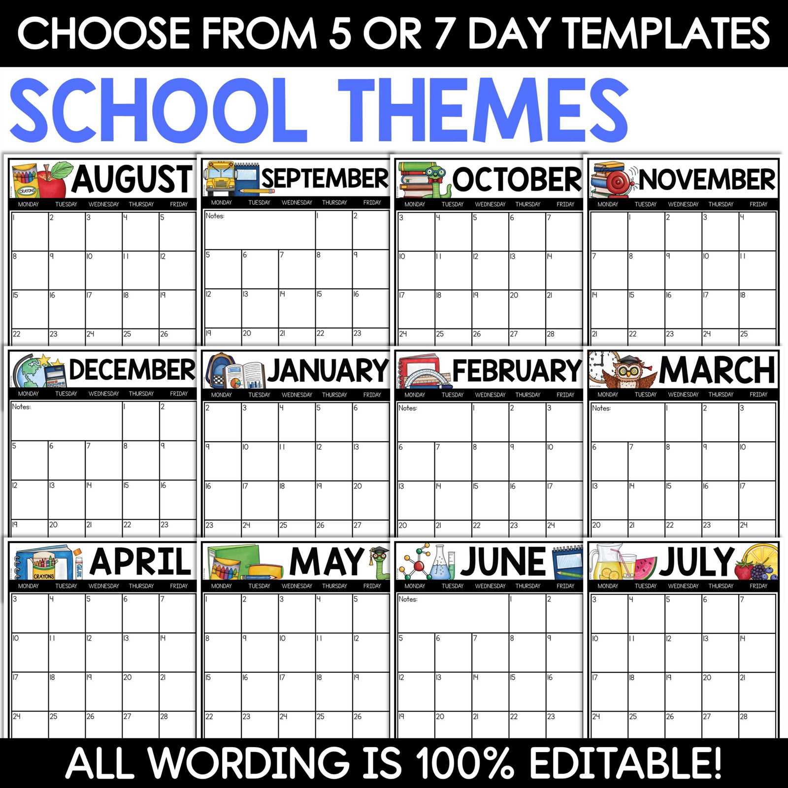 calendar editable template 2025