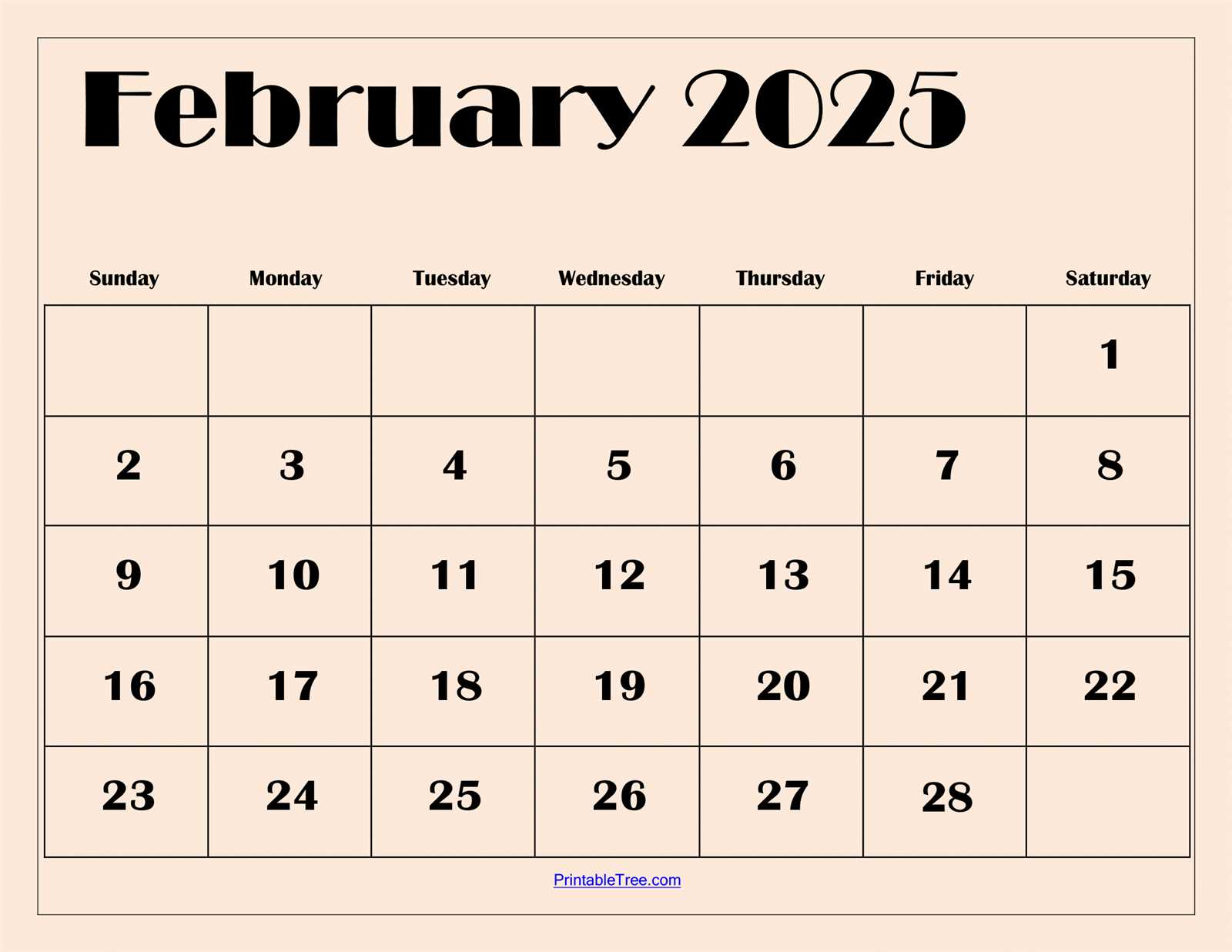 calendar february 2025 template