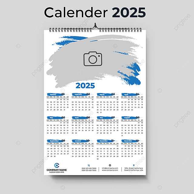 calendar illustrator template 2025