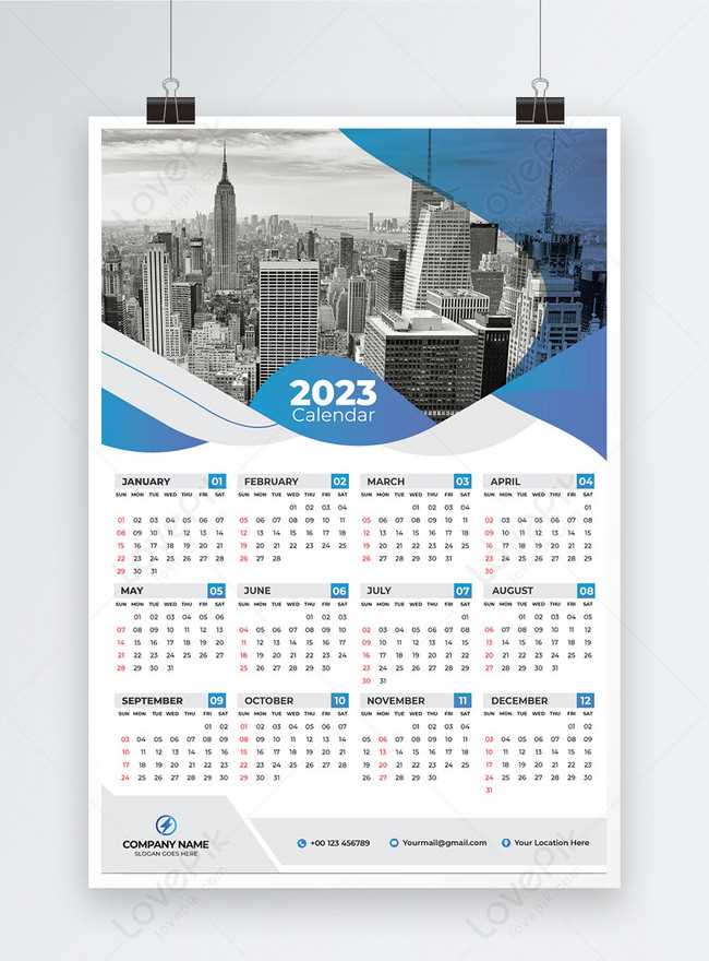 calendar indesign template free