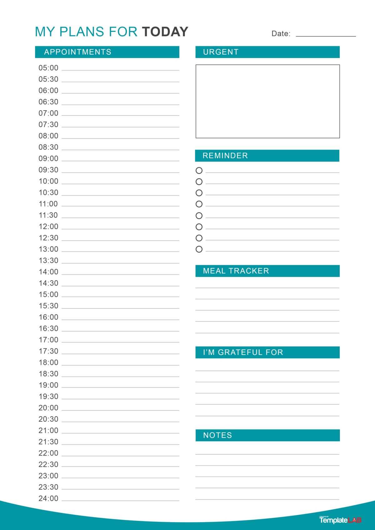 calendar itinerary template