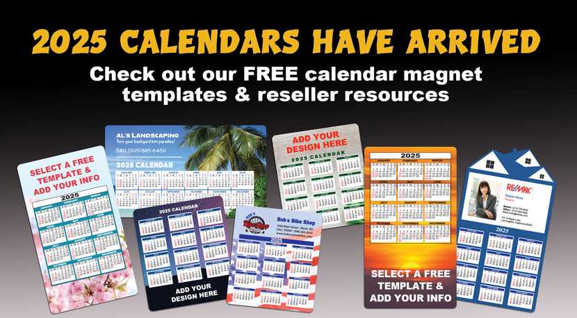 calendar magnet template