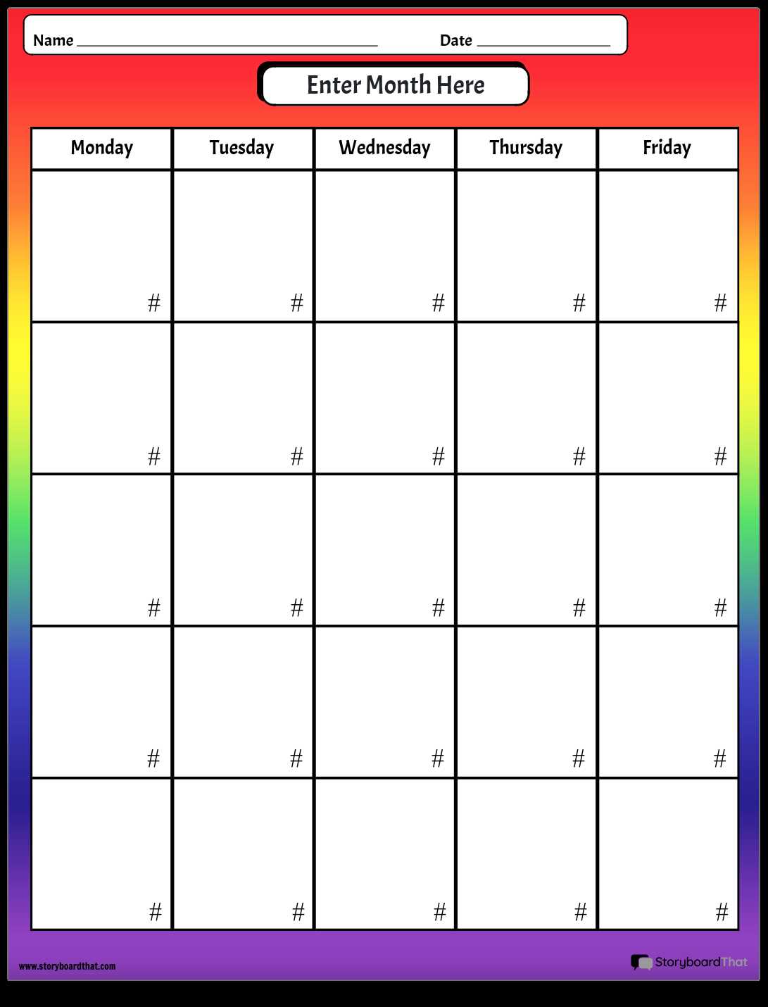 calendar maker template