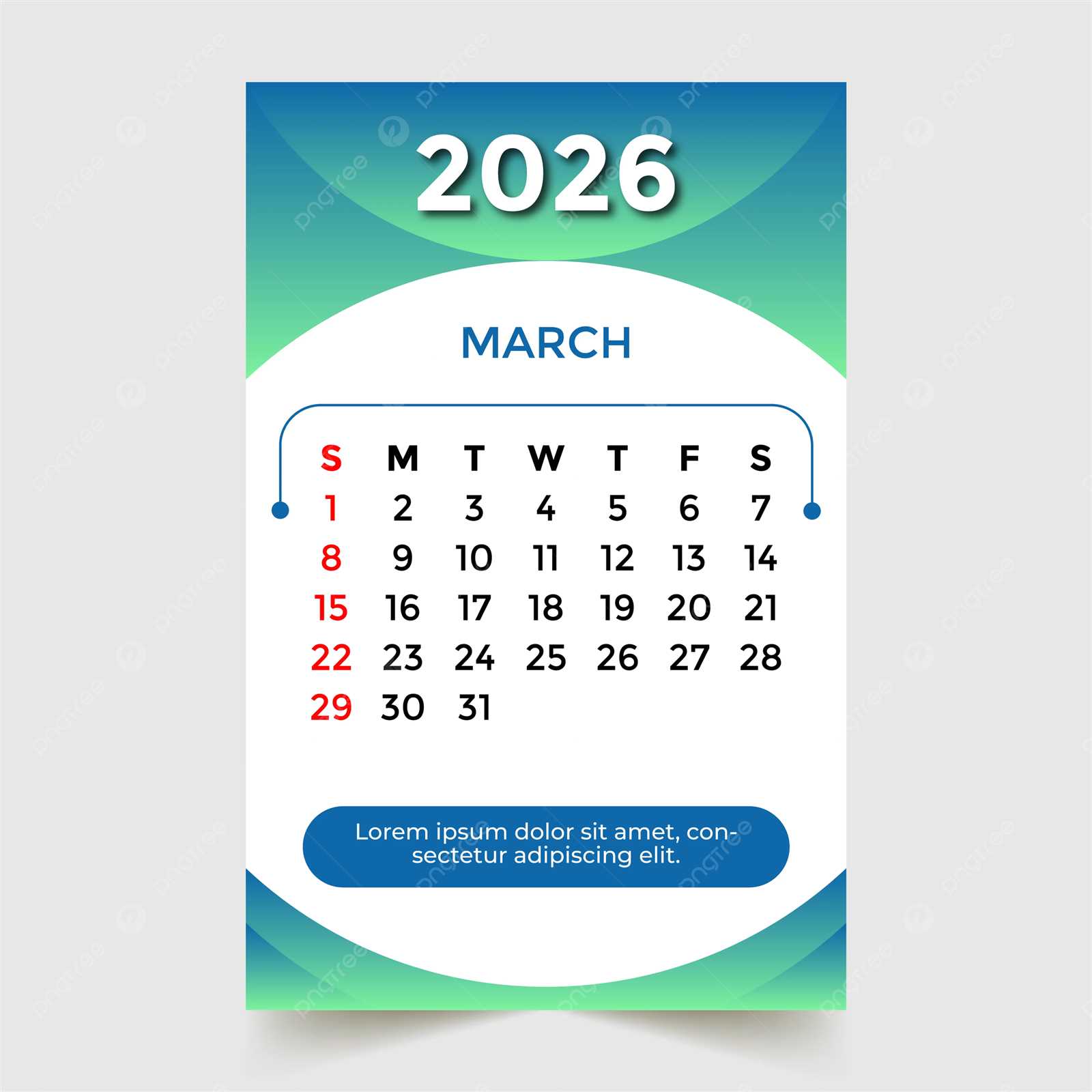 calendar march template