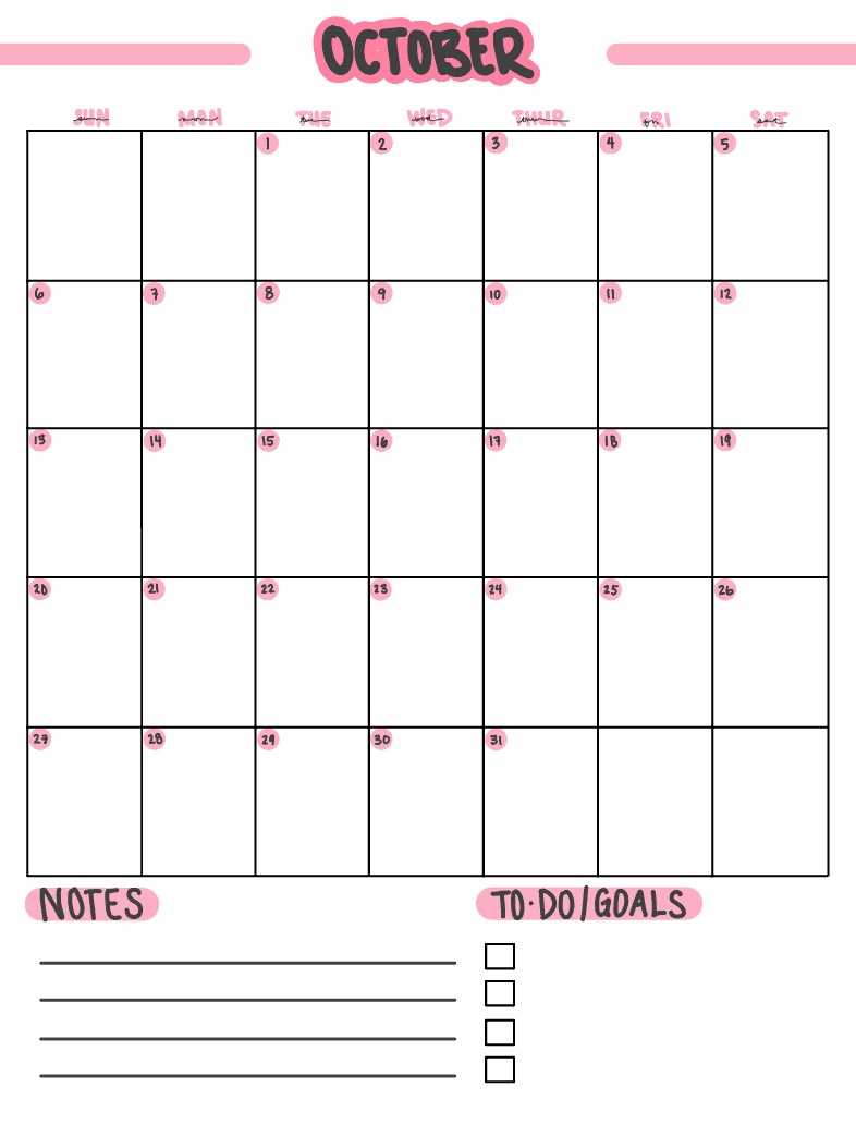 calendar notability template