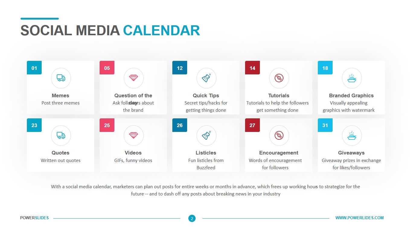 calendar presentation template