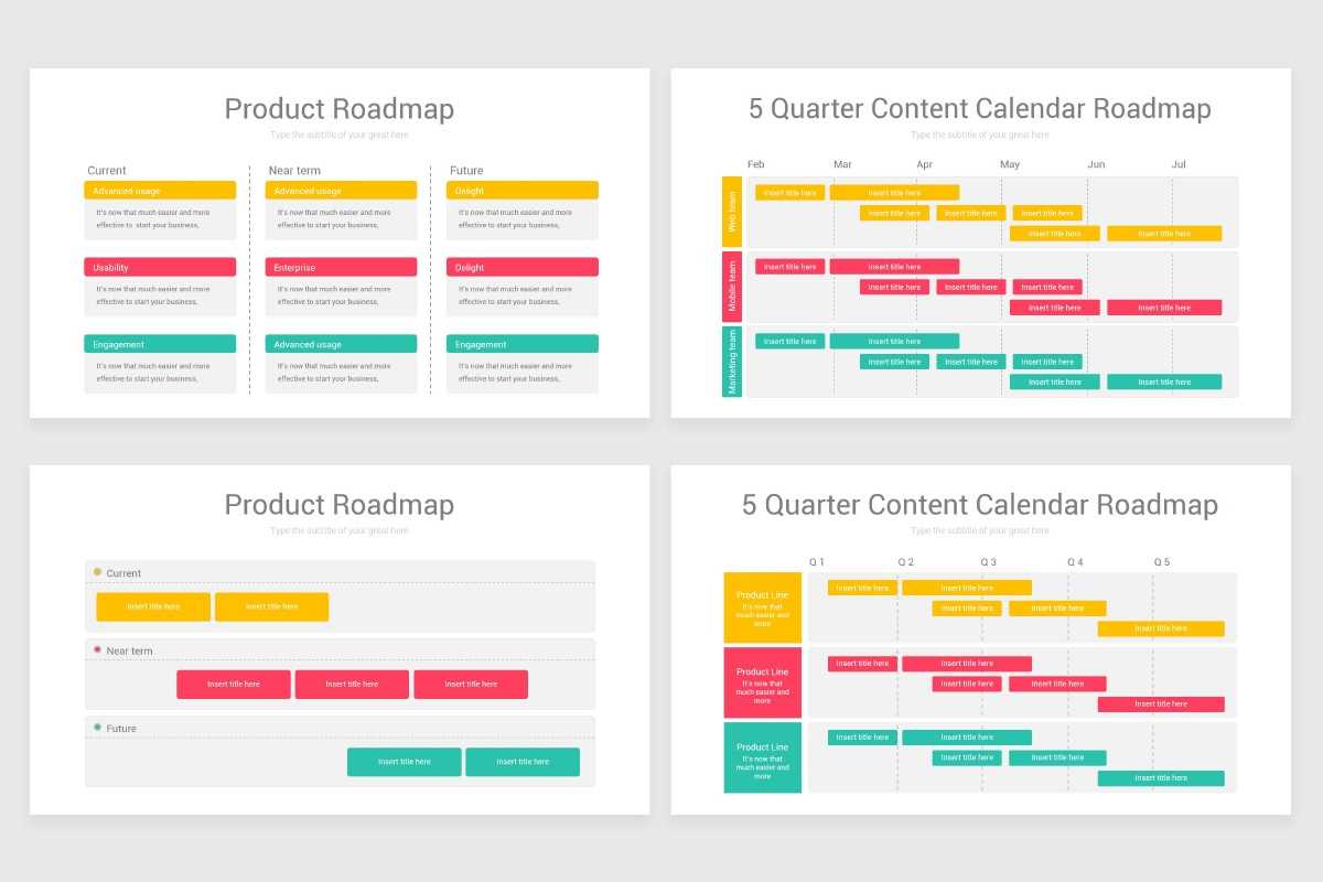 calendar roadmap template