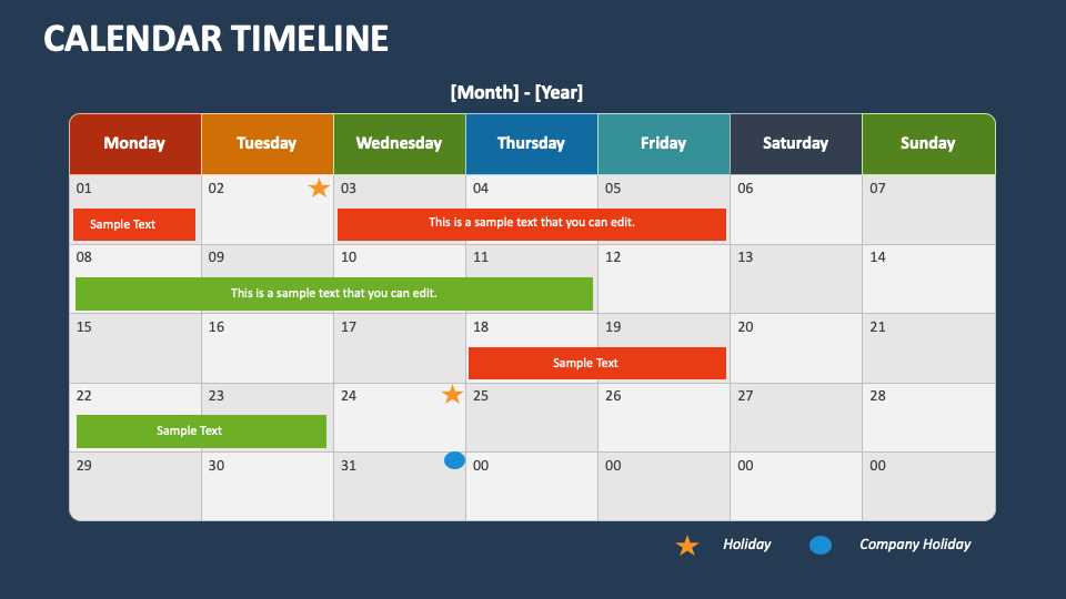 calendar roadmap template