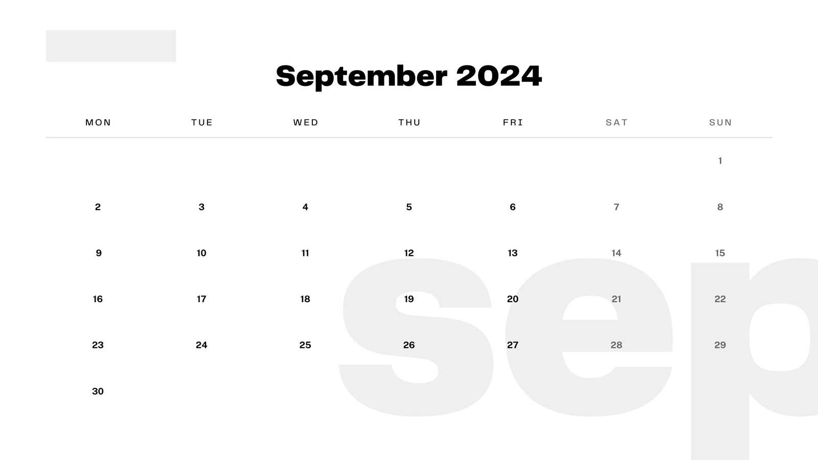 calendar september template