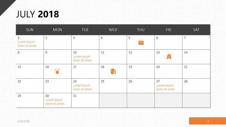 calendar slides template