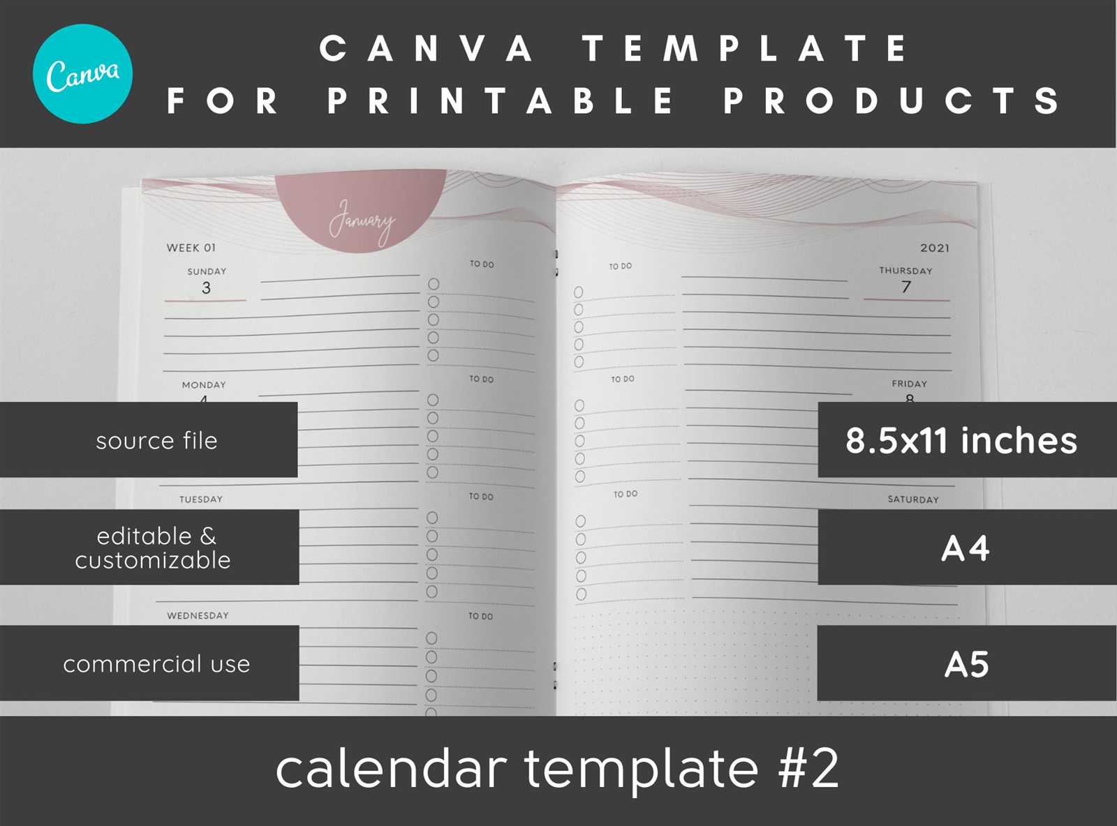 calendar template canva