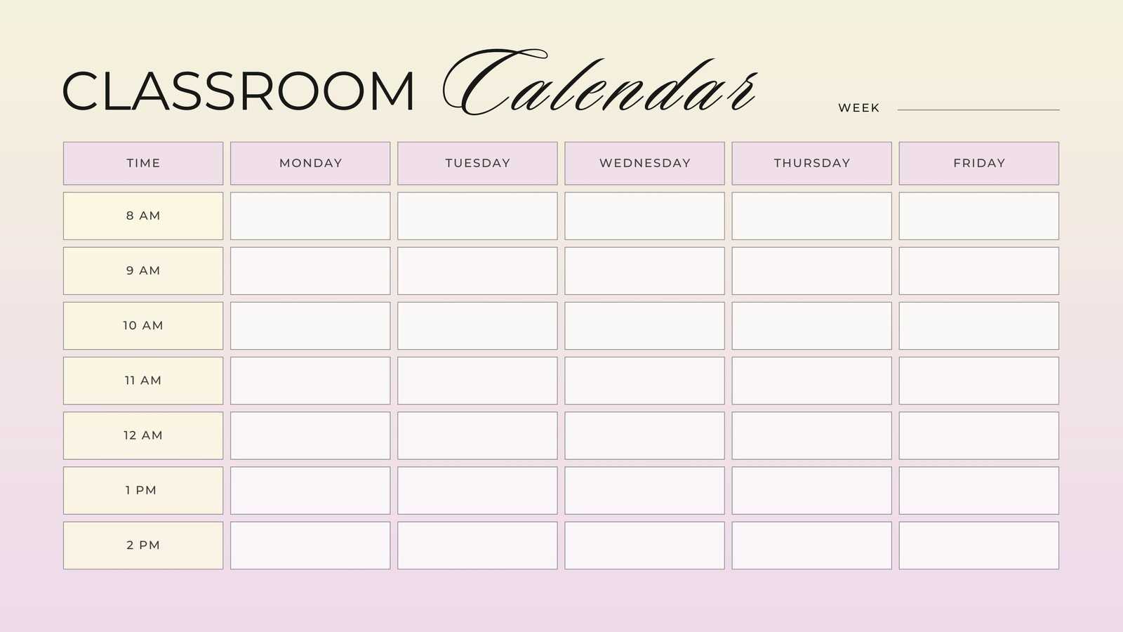 calendar template canva