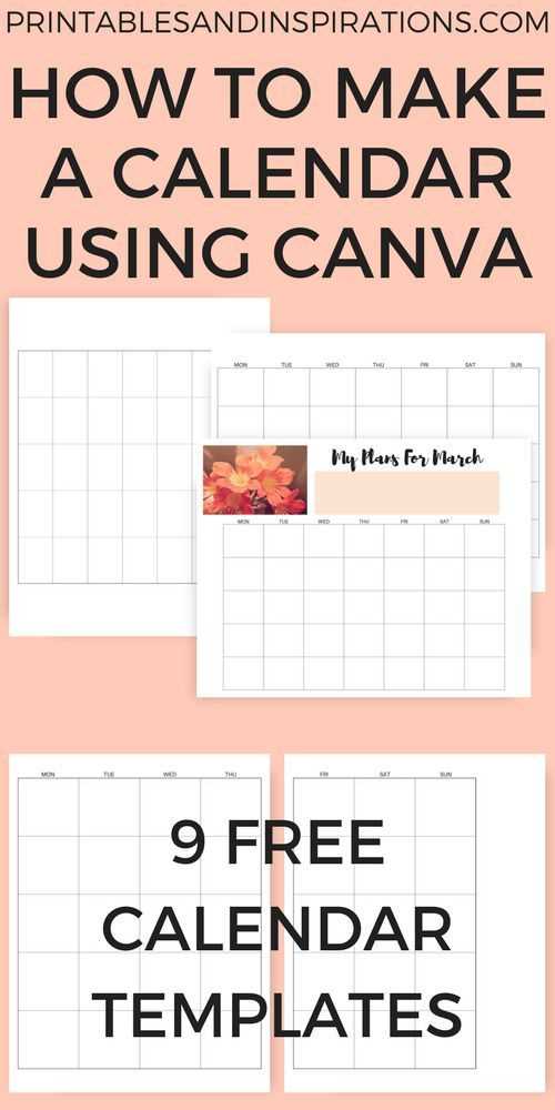 calendar template canva