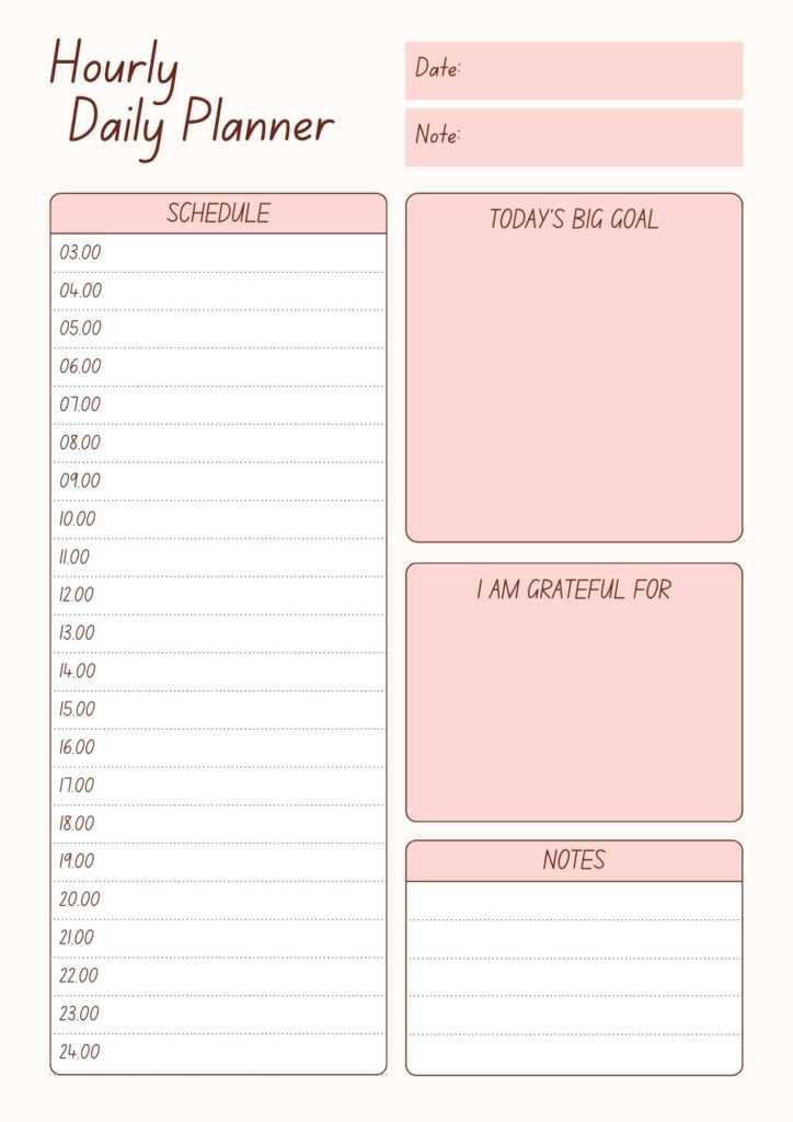 calendar template daily