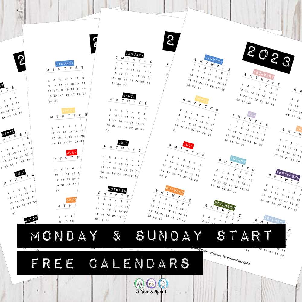 calendar template for bullet journal