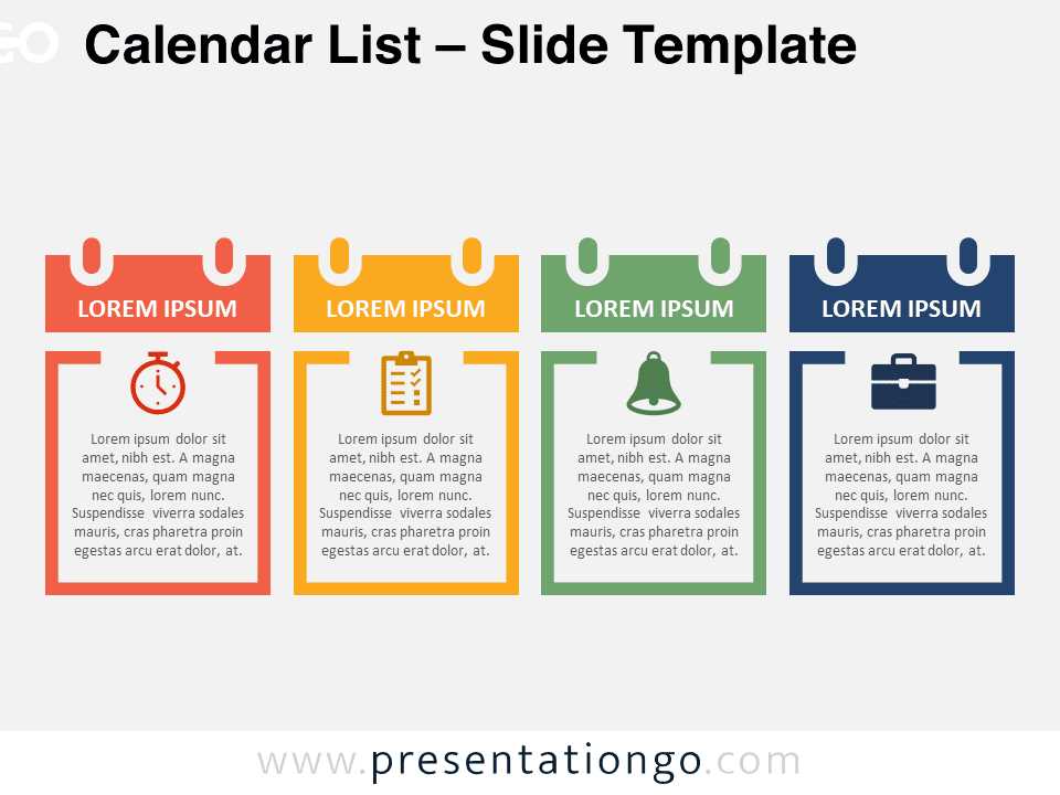 calendar template for powerpoint