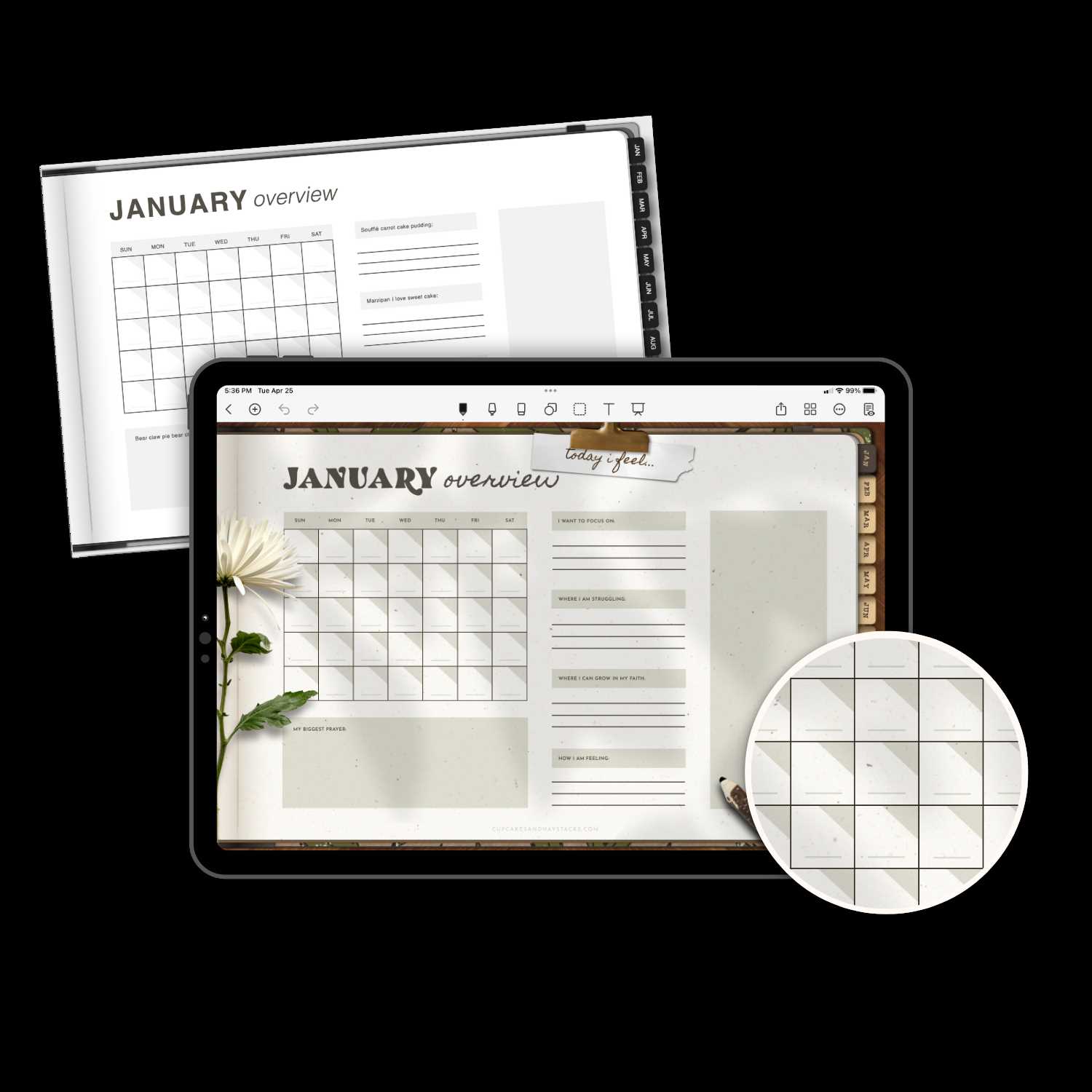 calendar template for procreate