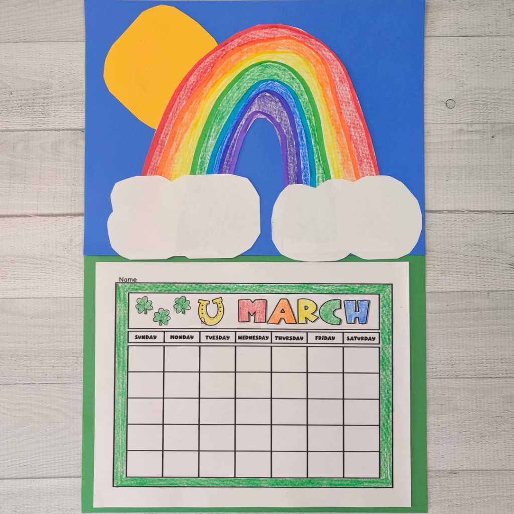 calendar template kindergarten