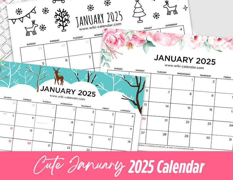 calendar templates january 2025