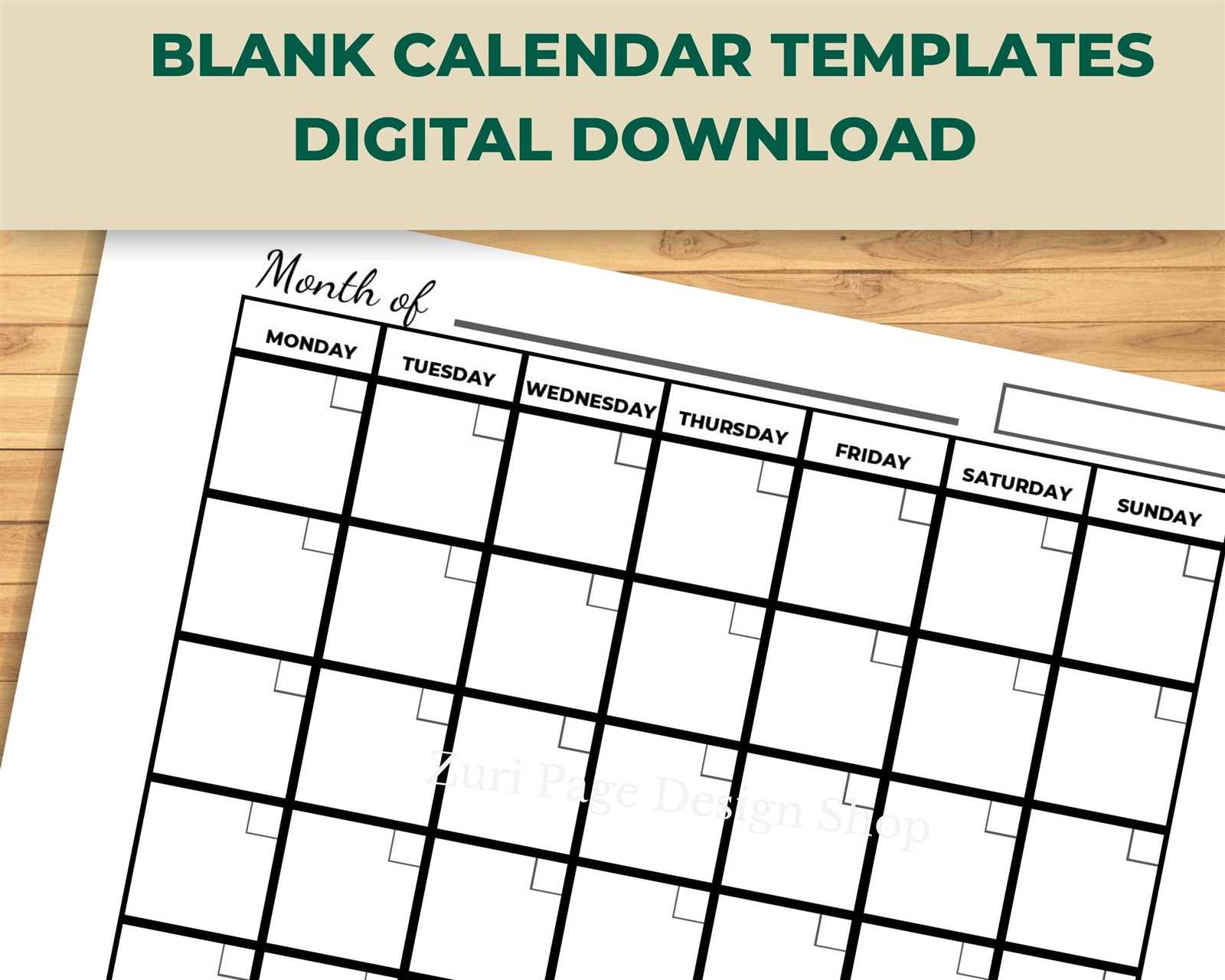 calendar templates to download