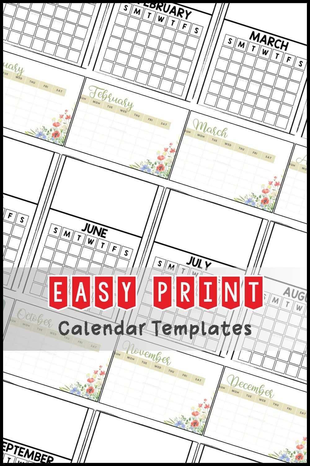 calendar templates to print