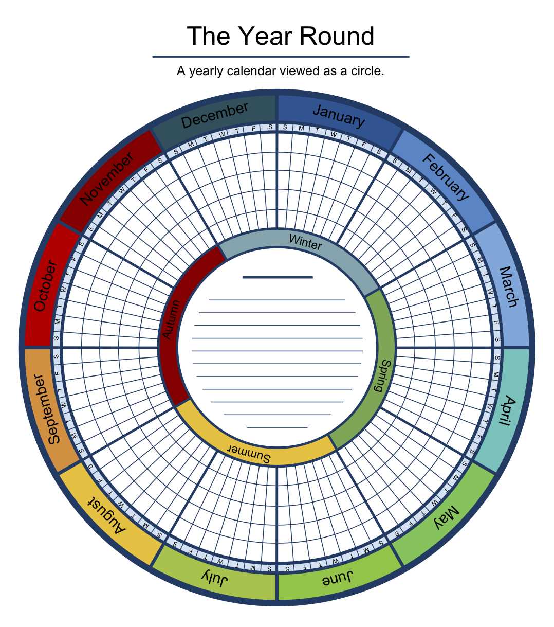 calendar wheel template