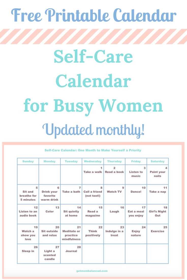 care calendar template