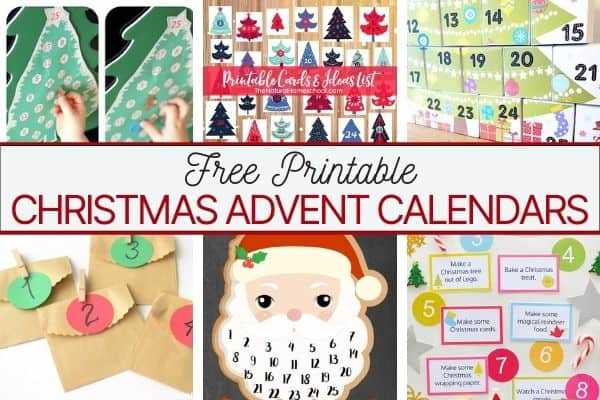 christmas activity calendar template