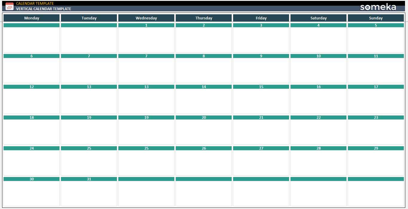 comms calendar template