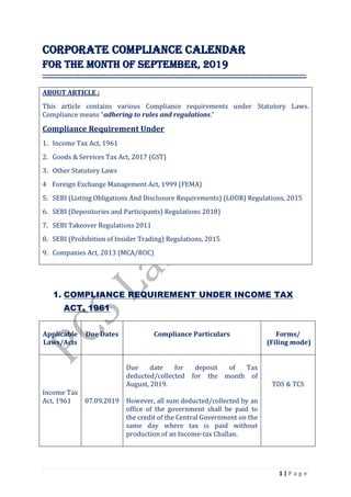 compliance calendar template