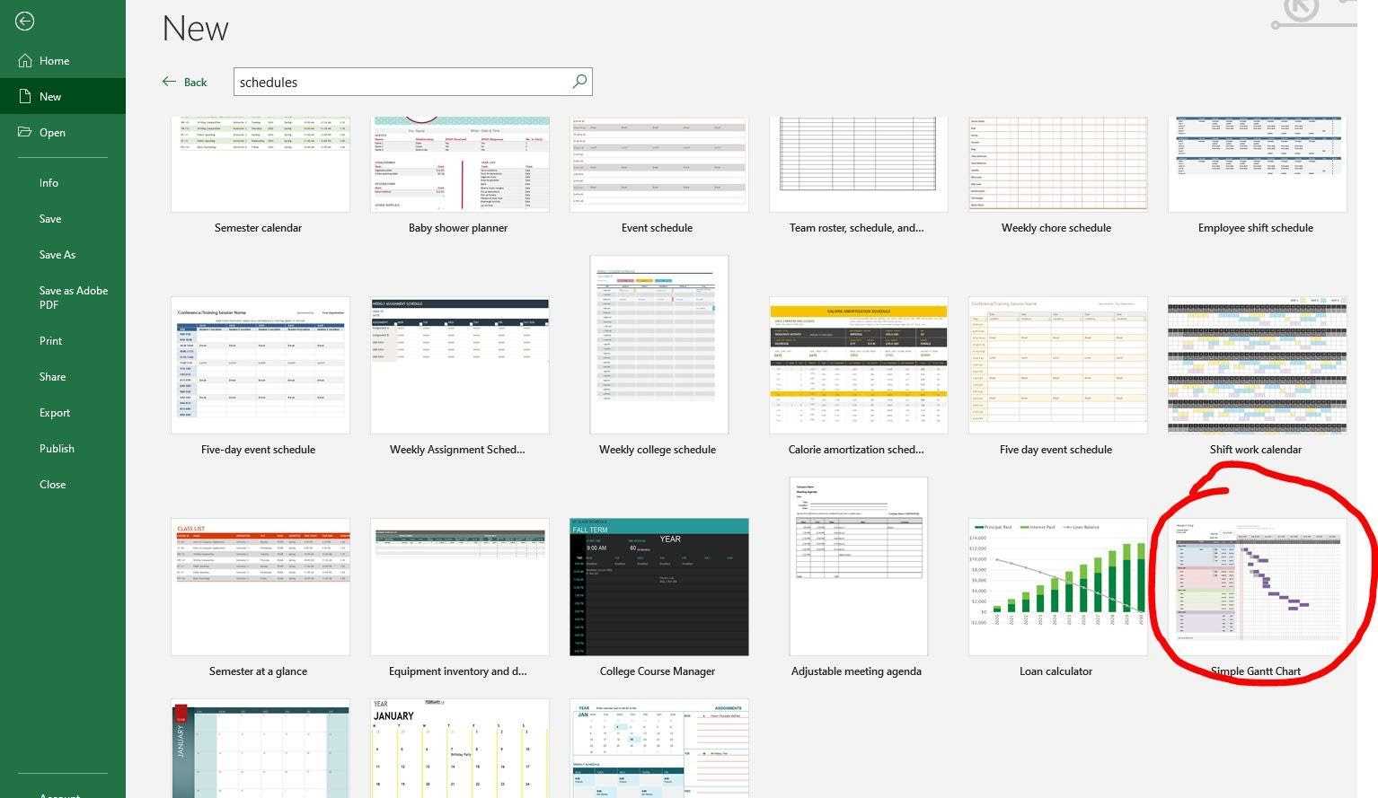 construction calendar template