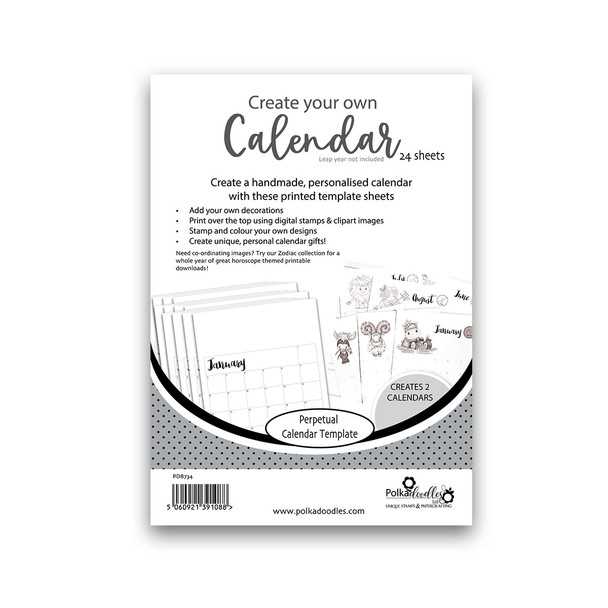 create my own calendar template