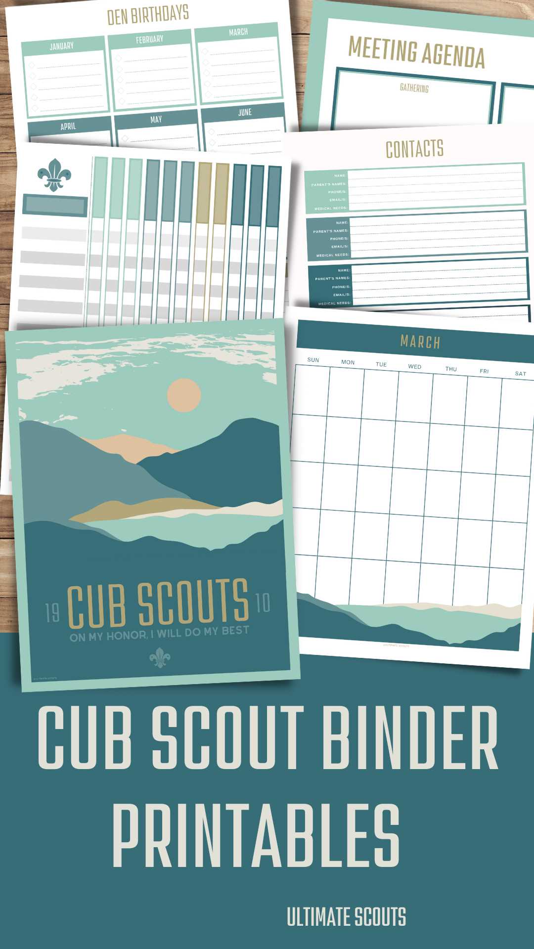 cub scout planning calendar template