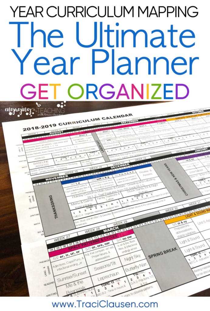 curriculum calendar template