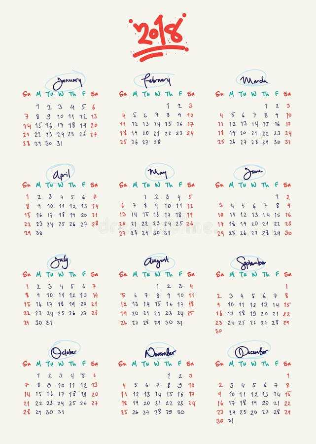 custom calendar template