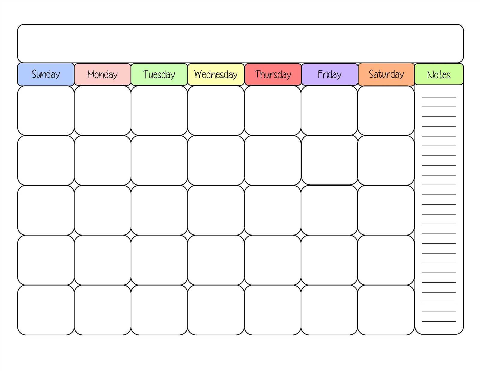 customizable blank calendar template