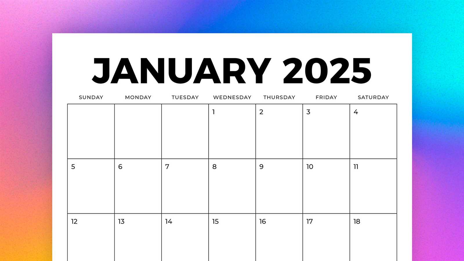 cute 2025 calendar template