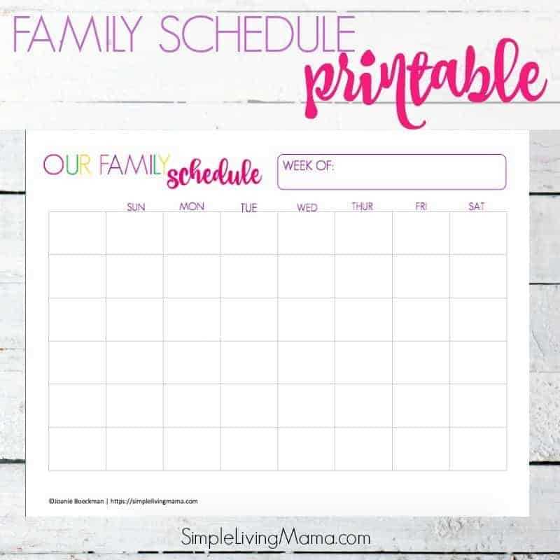 cute weekly calendar template