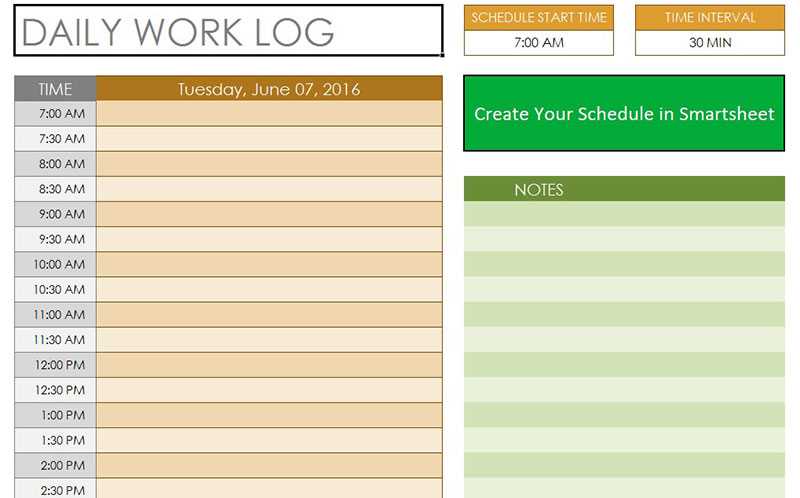 daily appointment calendar template