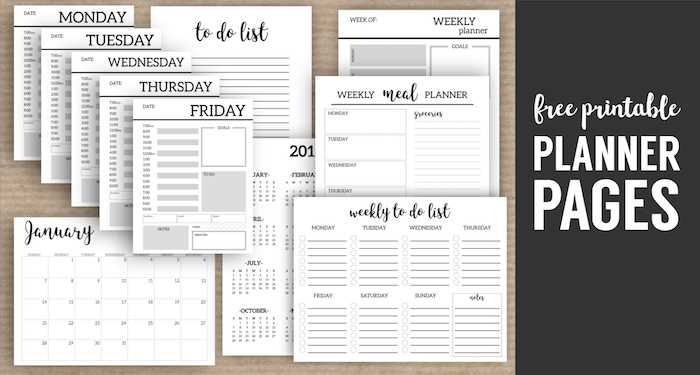 daily calendar template printable