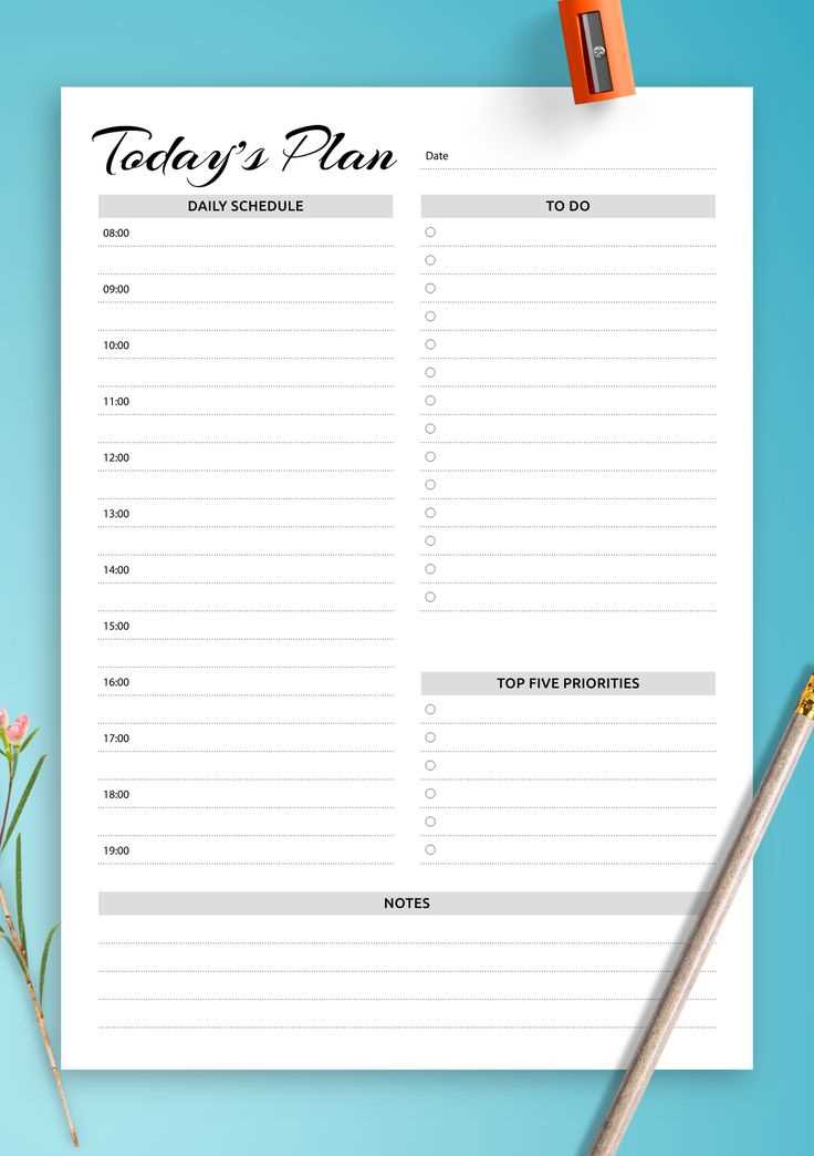 daily calendar to do list template