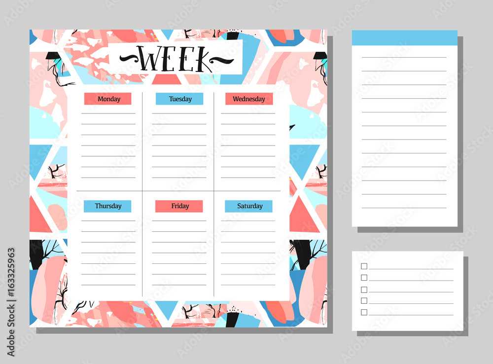 daily calendar with notes template