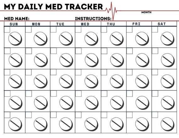 daily medication calendar template