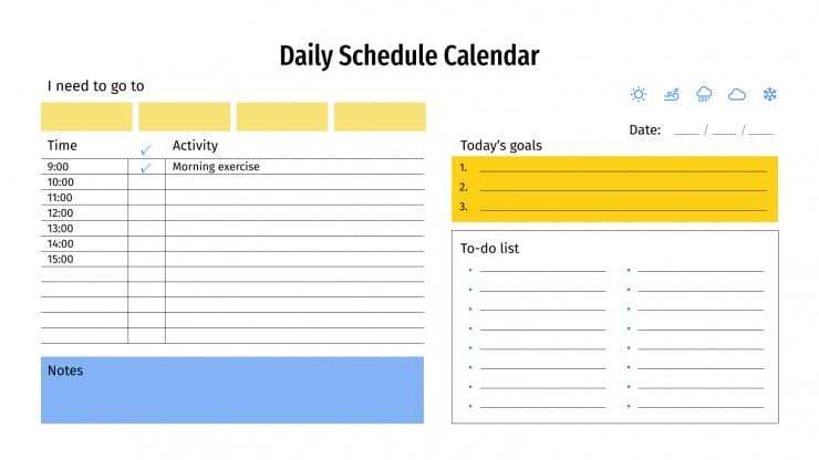 daily schedule calendar template