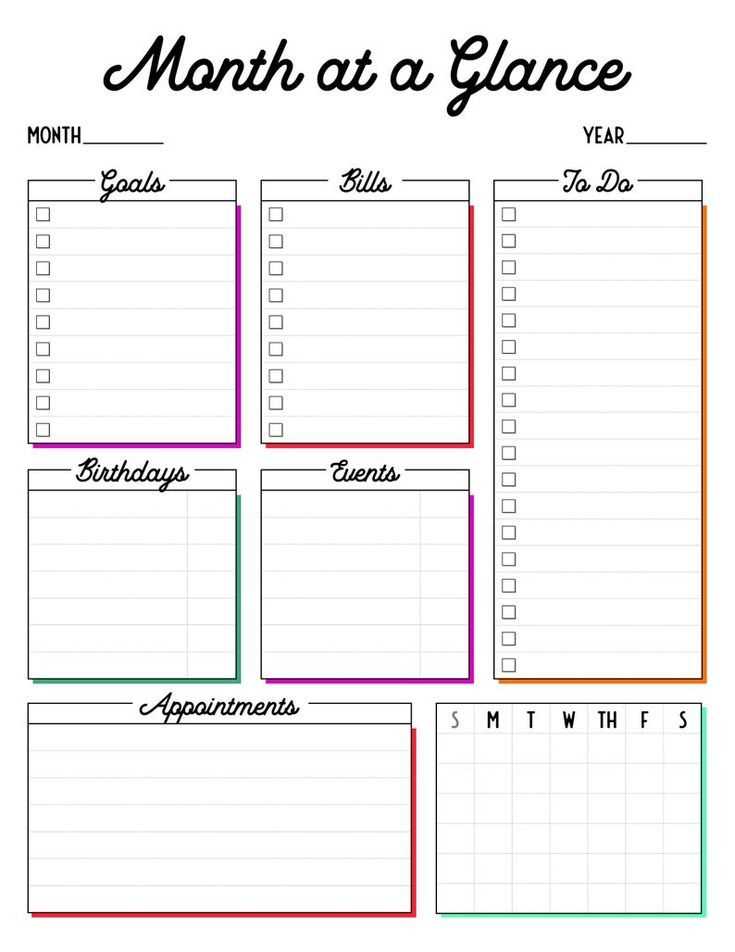 day at a glance calendar template