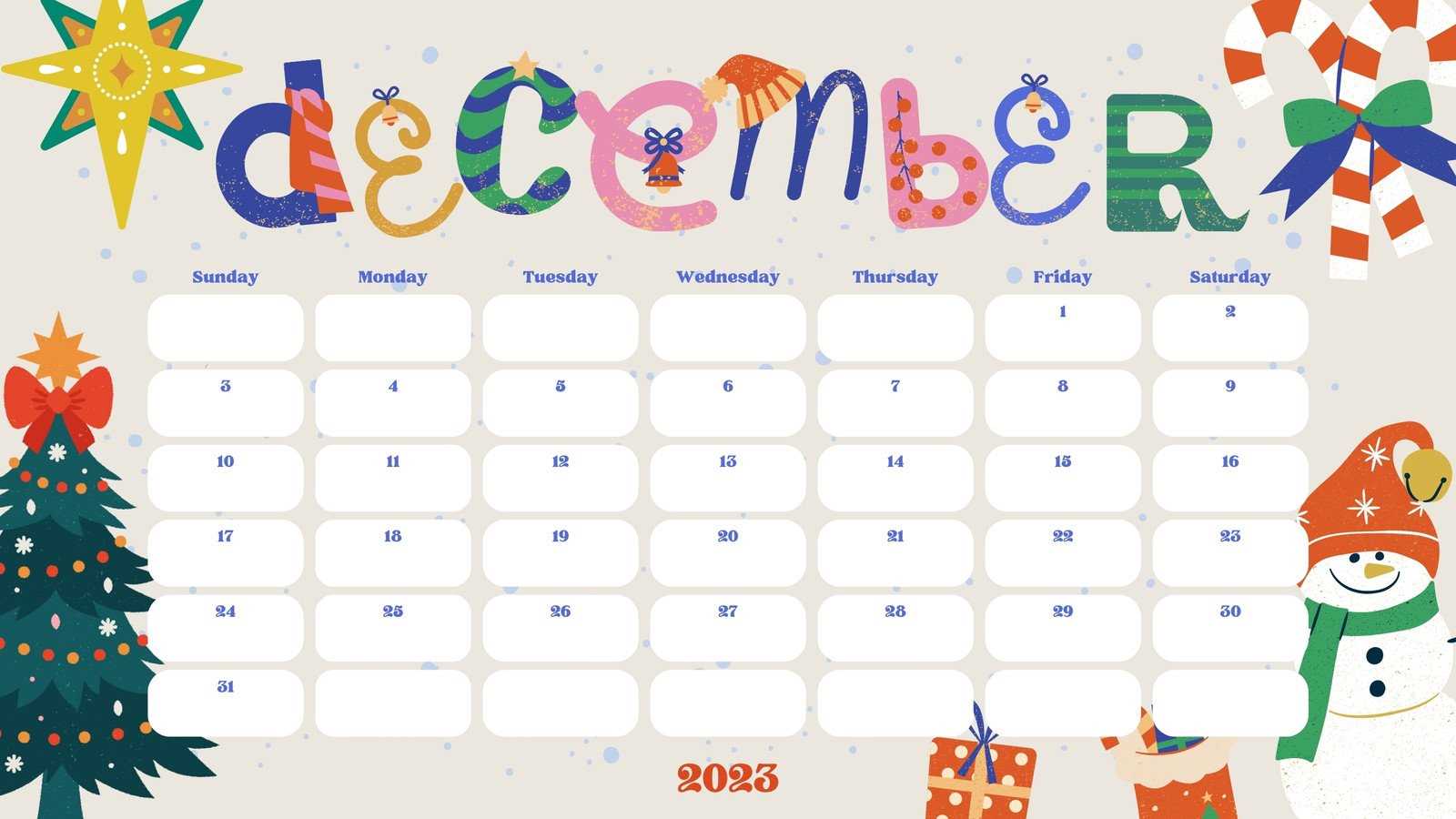 digital advent calendar template